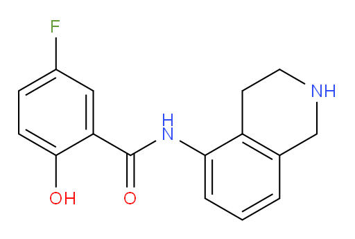 5-fluoro-2-hydroxy-N-(1,2,3,4-tetrahydroisoquinolin-5-yl)benzamide