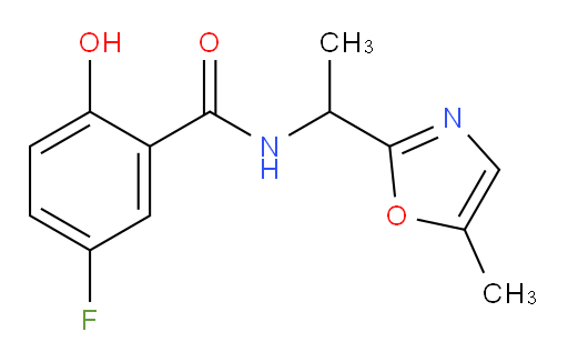 5-fluoro-2-hydroxy-N-(1-(5-methyloxazol-2-yl)ethyl)benzamide