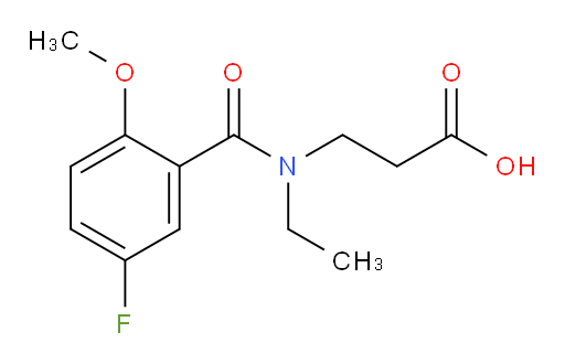 3-(N-ethyl-5-fluoro-2-methoxybenzamido)propanoic acid