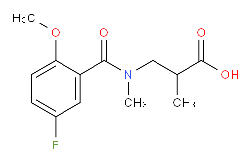 3-(5-fluoro-2-methoxy-N-methylbenzamido)-2-methylpropanoic acid
