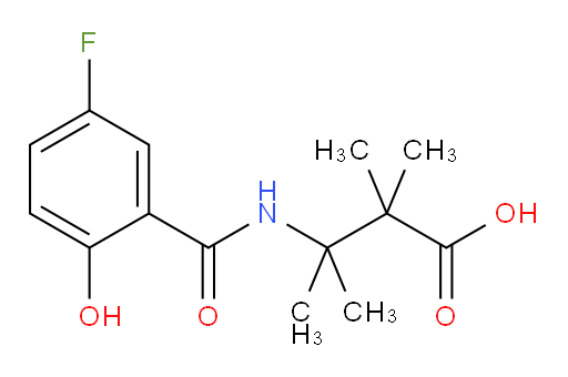 3-(5-fluoro-2-hydroxybenzamido)-2,2,3-trimethylbutanoic acid