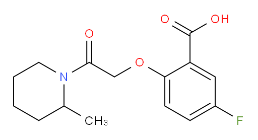 5-fluoro-2-(2-(2-methylpiperidin-1-yl)-2-oxoethoxy)benzoic acid