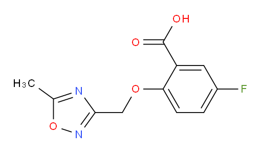 5-fluoro-2-((5-methyl-1,2,4-oxadiazol-3-yl)methoxy)benzoic acid