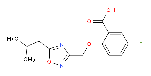 5-fluoro-2-((5-isobutyl-1,2,4-oxadiazol-3-yl)methoxy)benzoic acid