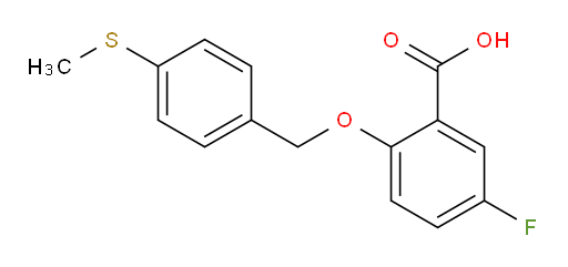5-fluoro-2-((4-(methylthio)benzyl)oxy)benzoic acid