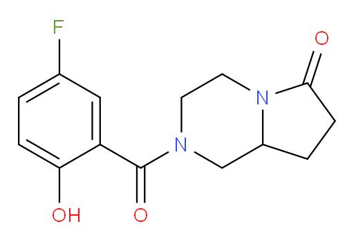 2-(5-fluoro-2-hydroxybenzoyl)hexahydropyrrolo[1,2-a]pyrazin-6(2H)-one