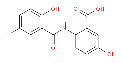 2-(5-fluoro-2-hydroxybenzamido)-5-hydroxybenzoic acid