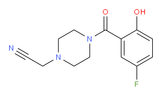 2-(4-(5-fluoro-2-hydroxybenzoyl)piperazin-1-yl)acetonitrile