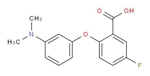 2-(3-(dimethylamino)phenoxy)-5-fluorobenzoic acid