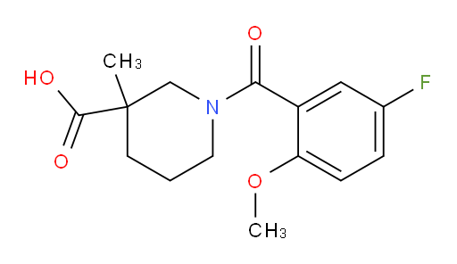 1-(5-fluoro-2-methoxybenzoyl)-3-methylpiperidine-3-carboxylic acid