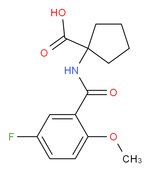 1-(5-fluoro-2-methoxybenzamido)cyclopentanecarboxylic acid