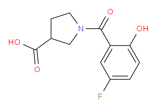 1-(5-fluoro-2-hydroxybenzoyl)pyrrolidine-3-carboxylic acid