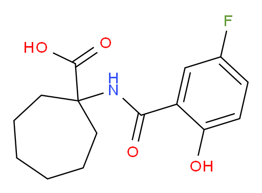 1-(5-fluoro-2-hydroxybenzamido)cycloheptanecarboxylic acid
