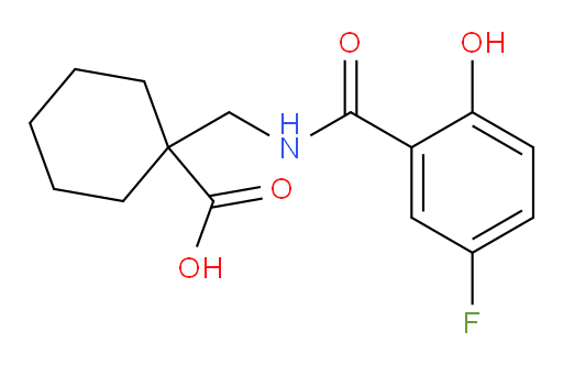1-((5-fluoro-2-hydroxybenzamido)methyl)cyclohexanecarboxylic acid