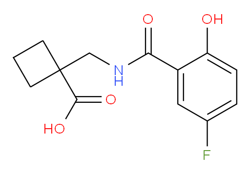 1-((5-fluoro-2-hydroxybenzamido)methyl)cyclobutanecarboxylic acid