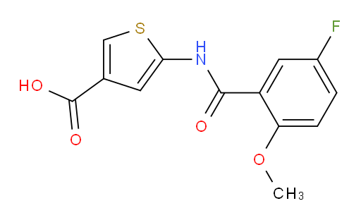 5-(5-fluoro-2-methoxybenzamido)thiophene-3-carboxylic acid