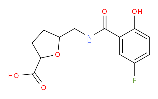 5-((5-fluoro-2-hydroxybenzamido)methyl)tetrahydrofuran-2-carboxylic acid