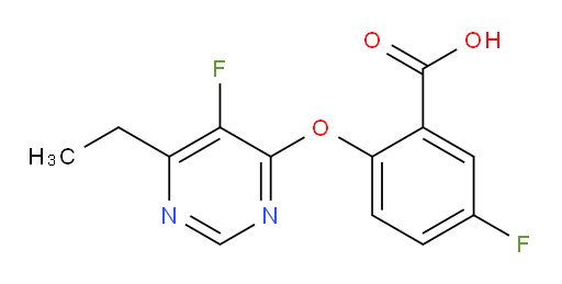 2-((6-ethyl-5-fluoropyrimidin-4-yl)oxy)-5-fluorobenzoic acid