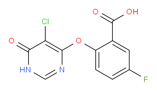 2-((5-chloro-6-oxo-1,6-dihydropyrimidin-4-yl)oxy)-5-fluorobenzoic acid