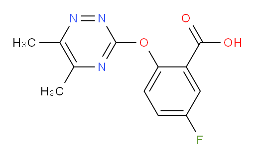 2-((5,6-dimethyl-1,2,4-triazin-3-yl)oxy)-5-fluorobenzoic acid