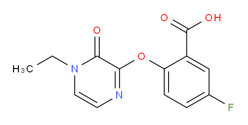 2-((4-ethyl-3-oxo-3,4-dihydropyrazin-2-yl)oxy)-5-fluorobenzoic acid