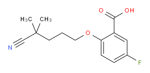 2-((4-cyano-4-methylpentyl)oxy)-5-fluorobenzoic acid