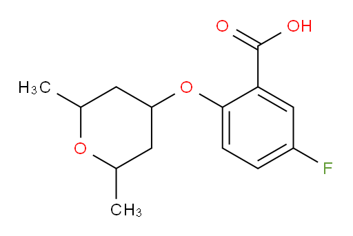 2-((2,6-dimethyltetrahydro-2H-pyran-4-yl)oxy)-5-fluorobenzoic acid