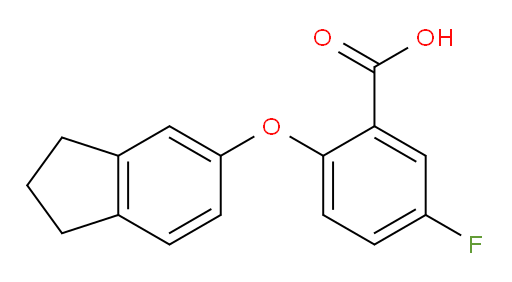 2-((2,3-dihydro-1H-inden-5-yl)oxy)-5-fluorobenzoic acid
