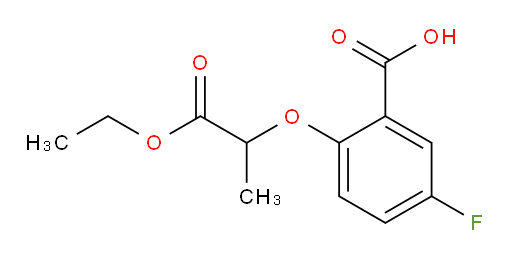 2-((1-ethoxy-1-oxopropan-2-yl)oxy)-5-fluorobenzoic acid