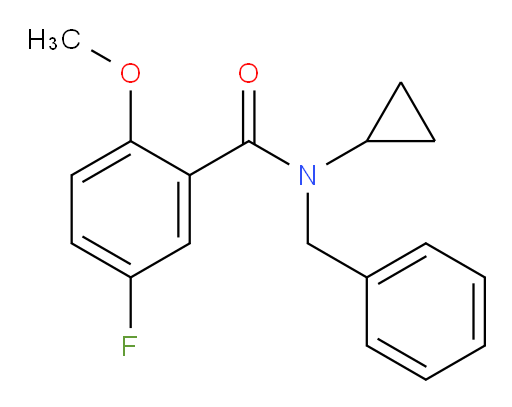 N-benzyl-N-cyclopropyl-5-fluoro-2-methoxybenzamide