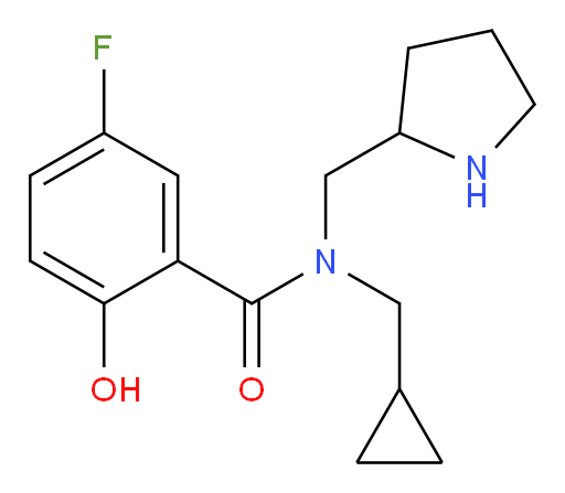 N-(cyclopropylmethyl)-5-fluoro-2-hydroxy-N-(pyrrolidin-2-ylmethyl)benzamide