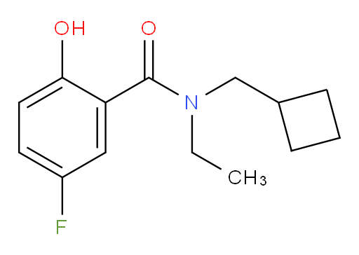 N-(cyclobutylmethyl)-N-ethyl-5-fluoro-2-hydroxybenzamide