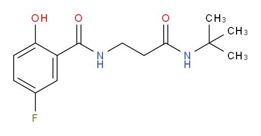 N-(3-(tert-butylamino)-3-oxopropyl)-5-fluoro-2-hydroxybenzamide