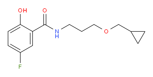 N-(3-(cyclopropylmethoxy)propyl)-5-fluoro-2-hydroxybenzamide