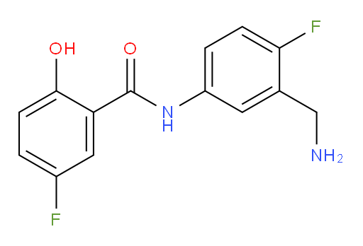 N-(3-(aminomethyl)-4-fluorophenyl)-5-fluoro-2-hydroxybenzamide