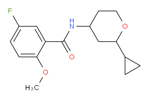 N-(2-cyclopropyltetrahydro-2H-pyran-4-yl)-5-fluoro-2-methoxybenzamide