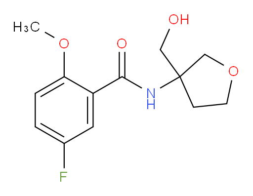 5-fluoro-N-(3-(hydroxymethyl)tetrahydrofuran-3-yl)-2-methoxybenzamide