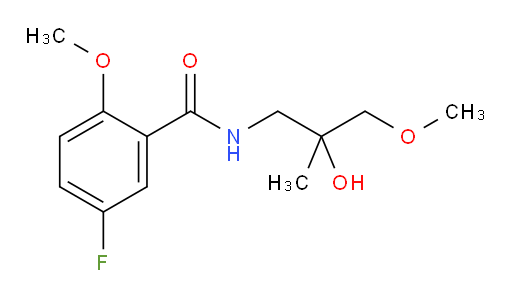 5-fluoro-N-(2-hydroxy-3-methoxy-2-methylpropyl)-2-methoxybenzamide