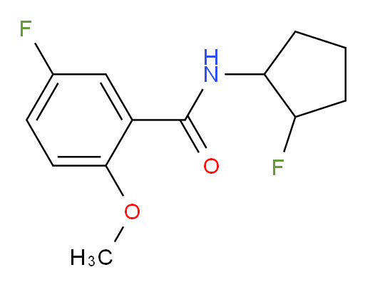 5-fluoro-N-(2-fluorocyclopentyl)-2-methoxybenzamide