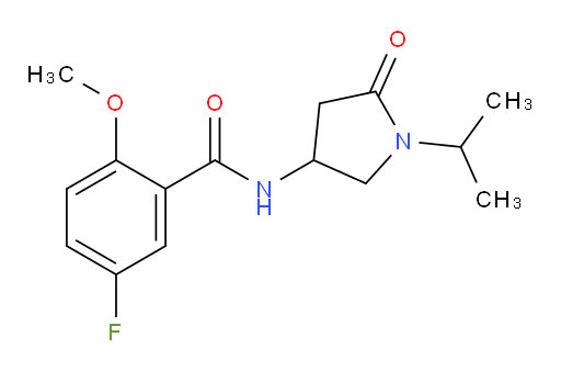 5-fluoro-N-(1-isopropyl-5-oxopyrrolidin-3-yl)-2-methoxybenzamide