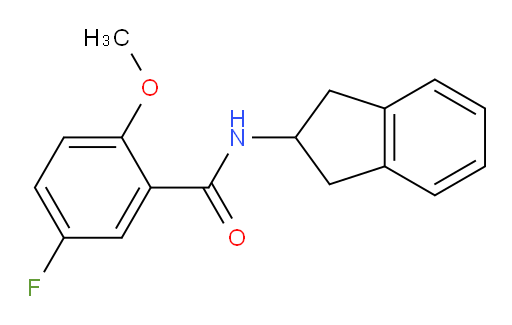 N-(2,3-dihydro-1H-inden-2-yl)-5-fluoro-2-methoxybenzamide