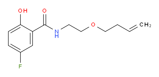 N-(2-(but-3-en-1-yloxy)ethyl)-5-fluoro-2-hydroxybenzamide