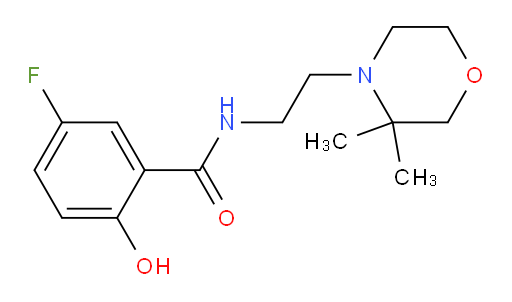 N-(2-(3,3-dimethylmorpholino)ethyl)-5-fluoro-2-hydroxybenzamide