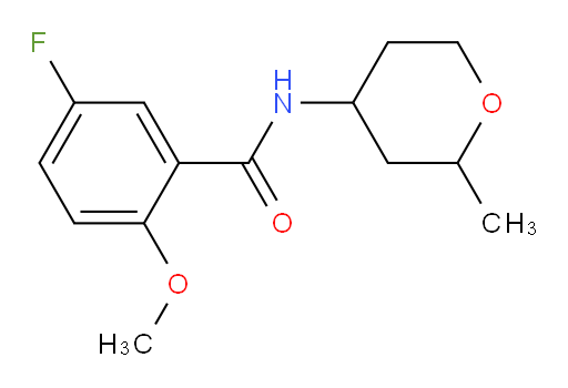 5-fluoro-2-methoxy-N-(2-methyltetrahydro-2H-pyran-4-yl)benzamide