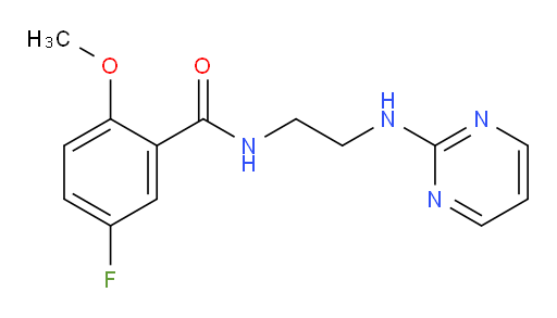 5-fluoro-2-methoxy-N-(2-(pyrimidin-2-ylamino)ethyl)benzamide