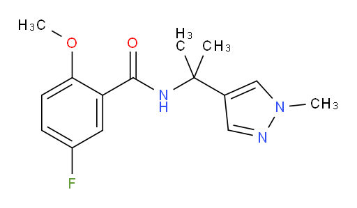 5-fluoro-2-methoxy-N-(2-(1-methyl-1H-pyrazol-4-yl)propan-2-yl)benzamide