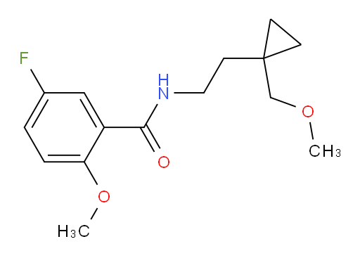 5-fluoro-2-methoxy-N-(2-(1-(methoxymethyl)cyclopropyl)ethyl)benzamide