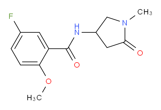 5-fluoro-2-methoxy-N-(1-methyl-5-oxopyrrolidin-3-yl)benzamide