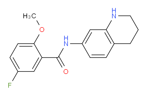 5-fluoro-2-methoxy-N-(1,2,3,4-tetrahydroquinolin-7-yl)benzamide