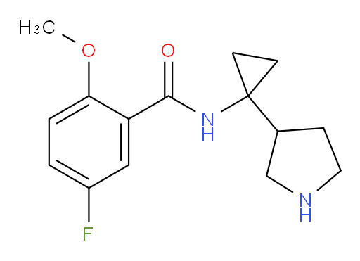5-fluoro-2-methoxy-N-(1-(pyrrolidin-3-yl)cyclopropyl)benzamide